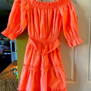 Size small Lily Putlizer dress. NWOT. Orange/coral so pretty